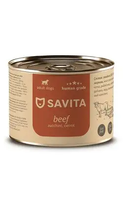 Купить savita консервы для собак «Говядина с кабачком и морковью»