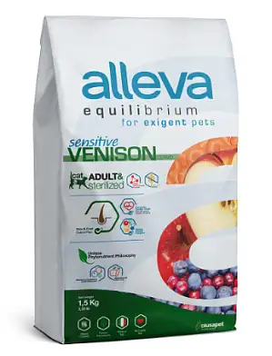 Alleva Equilibrium Adult Cat Sensitive Venison сухой корм для взрослых кошек с чувствительным пищеварением оленина